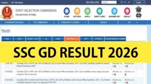 SSC GD RESULT 2026